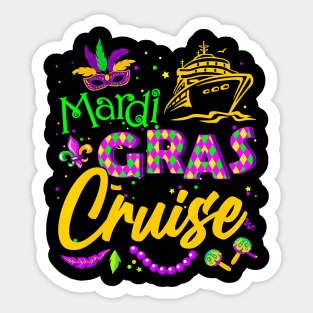 Mardi Gras Cruise Squad 2024 Matching Group Family Vacation Sticker